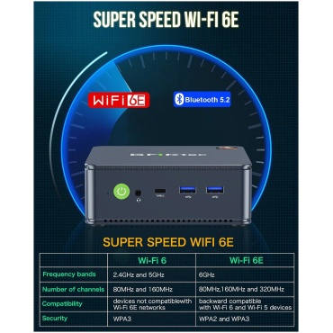⁦GMKtec NucBox M5 Plus AMD R7-5825U/16GB/512GB/W11Pro⁩ – תמונה ⁦7⁩