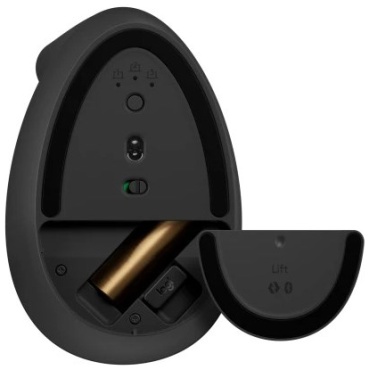 ⁦Logitech Lift Left Vertical Ergonomic Mouse Graphite⁩ – תמונה ⁦3⁩