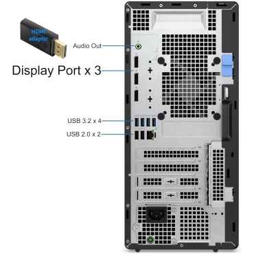 ⁦Dell OPTIPLEX 7020 PLUS MT I9-14900/16GB/1TB-SSD/FD/3Y-OS⁩ – תמונה ⁦5⁩