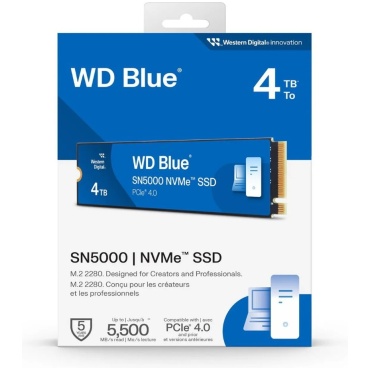 ⁦WD SSD 4TB M.2 SN5000 NVMe Gen 4.0 BLUE⁩ – תמונה ⁦3⁩