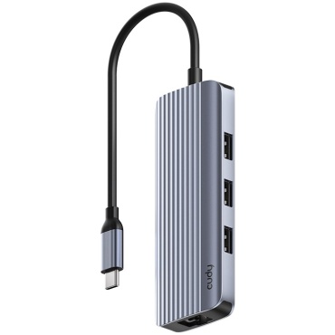 ⁦Cudy 6-in-1 UH606 USB-C with USB3.0 Hub HDMI + LAN 1Gb⁩ – תמונה ⁦2⁩