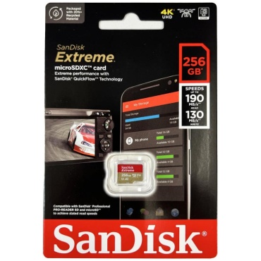 ⁦256GB Extreme microSDXC SanDisk⁩ – תמונה ⁦4⁩