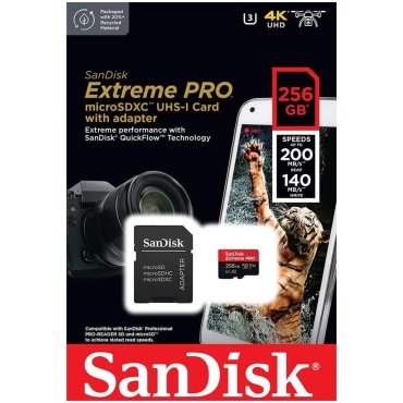 ⁦256GB Extreme Pro microSDXC SanDisk⁩ – תמונה ⁦4⁩