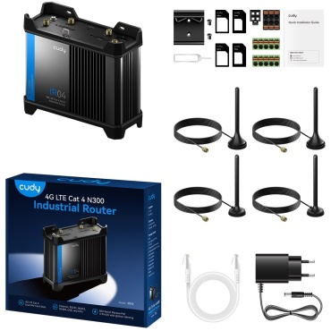 ⁦4G LTE Cat. 4 N300 Industrial Wi-Fi Router Cudy⁩ – תמונה ⁦3⁩