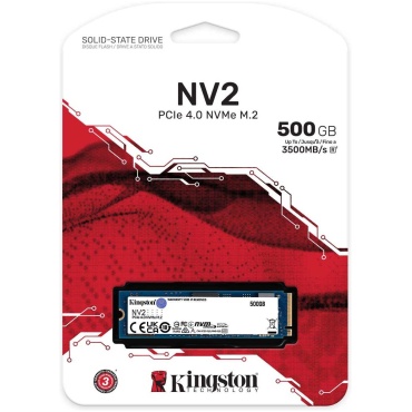 ⁦KINGSTON SSD 500GB NV2 PCIe NVMe 4.0 x4 M.2 2280⁩ – תמונה ⁦3⁩