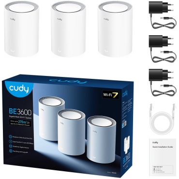 ⁦MESH SYSTEM Wi-Fi 7 M3600 Cudy (3 pack)⁩ – תמונה ⁦3⁩