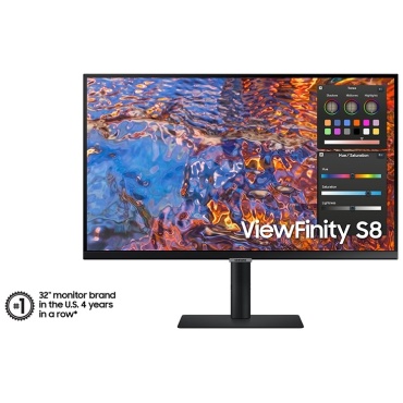 ⁦SAMSUNG 32" ViewFinity S8 S32B800PXP 4K IPS TypeC90W & RJ45 Monitor⁩ – תמונה ⁦2⁩