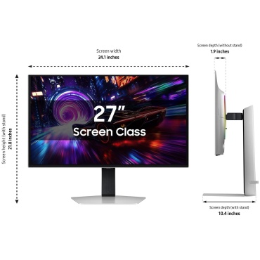 ⁦SAMSUNG 27" OLED Odyssey G8 S27FG810SM 240Hz/0.03ms⁩ – תמונה ⁦11⁩