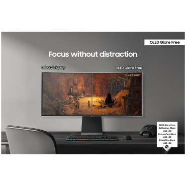 ⁦SAMSUNG 34" SMART OLED Odyssey G8 S34DG852SM 175Hz/0.03ms⁩ – תמונה ⁦6⁩