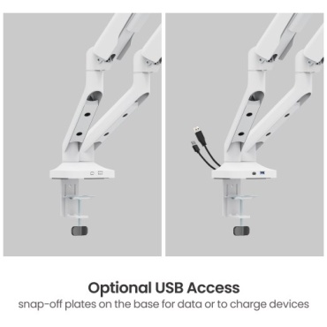 ⁦17"-35" Mechanical Spring Dual Monitor Arm with USB Ports⁩ – תמונה ⁦5⁩