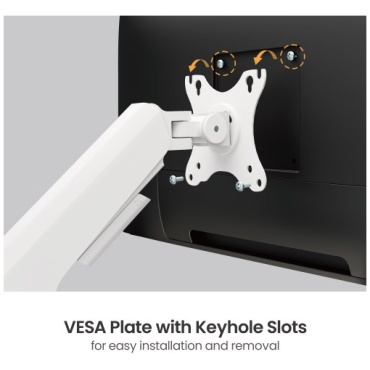 ⁦17"-35" Mechanical Spring Dual Monitor Arm with USB Ports⁩ – תמונה ⁦8⁩