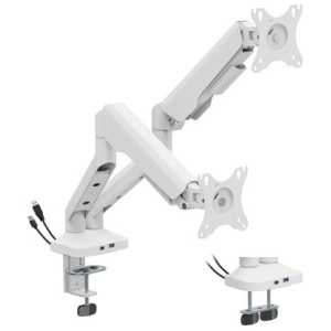 17"-35" Mechanical Spring Dual Monitor Arm with USB Ports