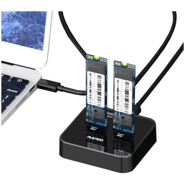 ⁦Maiwo K3016P Dual-bay USB3.2 Gen2 Type-C to NVMe M.2 SSD⁩ – תמונה ⁦5⁩
