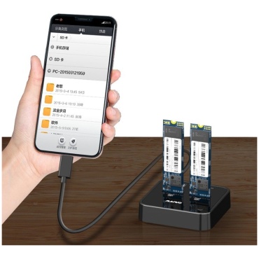 ⁦Maiwo K3016P Dual-bay USB3.2 Gen2 Type-C to NVMe M.2 SSD⁩ – תמונה ⁦6⁩