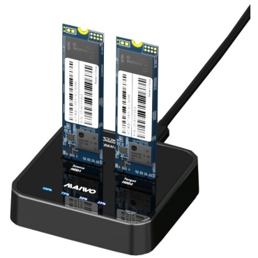 ⁦Maiwo K3016P Dual-bay USB3.2 Gen2 Type-C to NVMe M.2 SSD⁩ – תמונה ⁦10⁩
