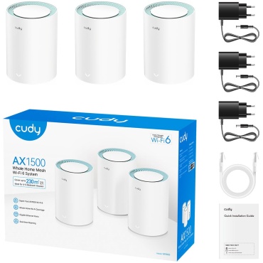 ⁦MESH SYSTEM AX1500 Wi-Fi 6 M1500 (3-Pack) Cudy⁩ – תמונה ⁦3⁩