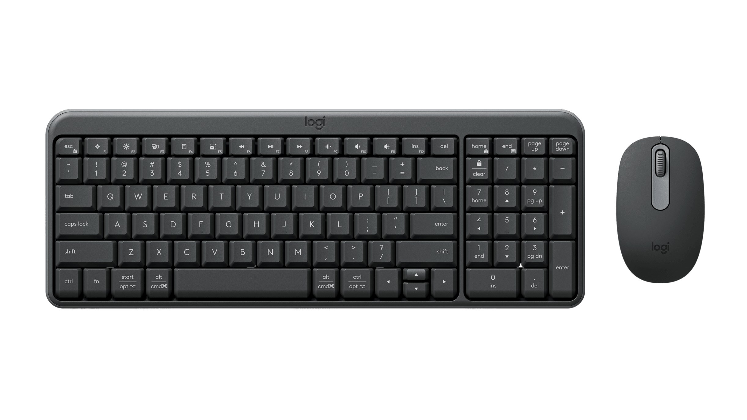 Logitech MK250 Compact Bluetooth Wireless Combo – Graphite – תמונה 2