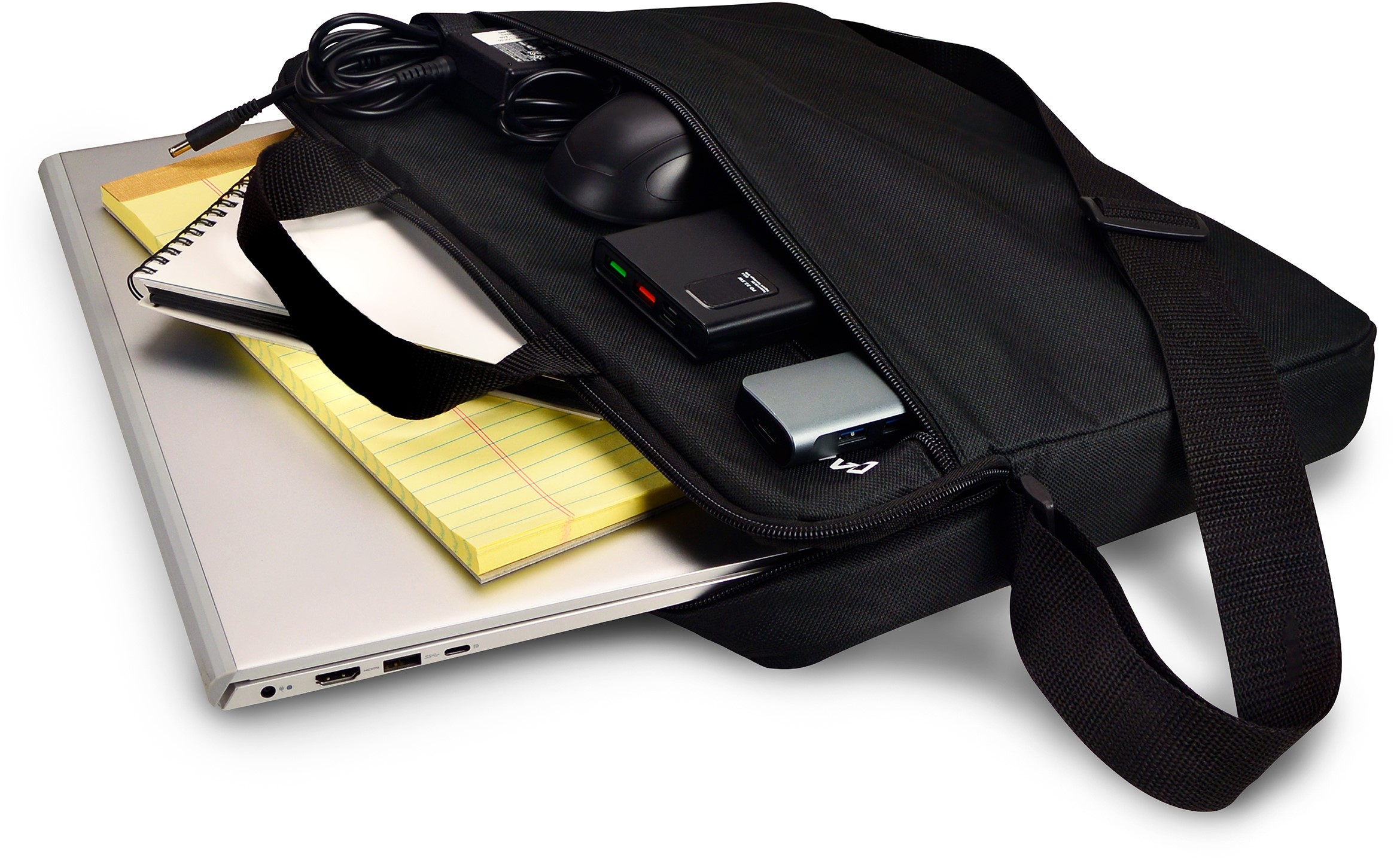 13-14" Dausen Traveller Topload Laptop Bag (Black) תיק – תמונה 5