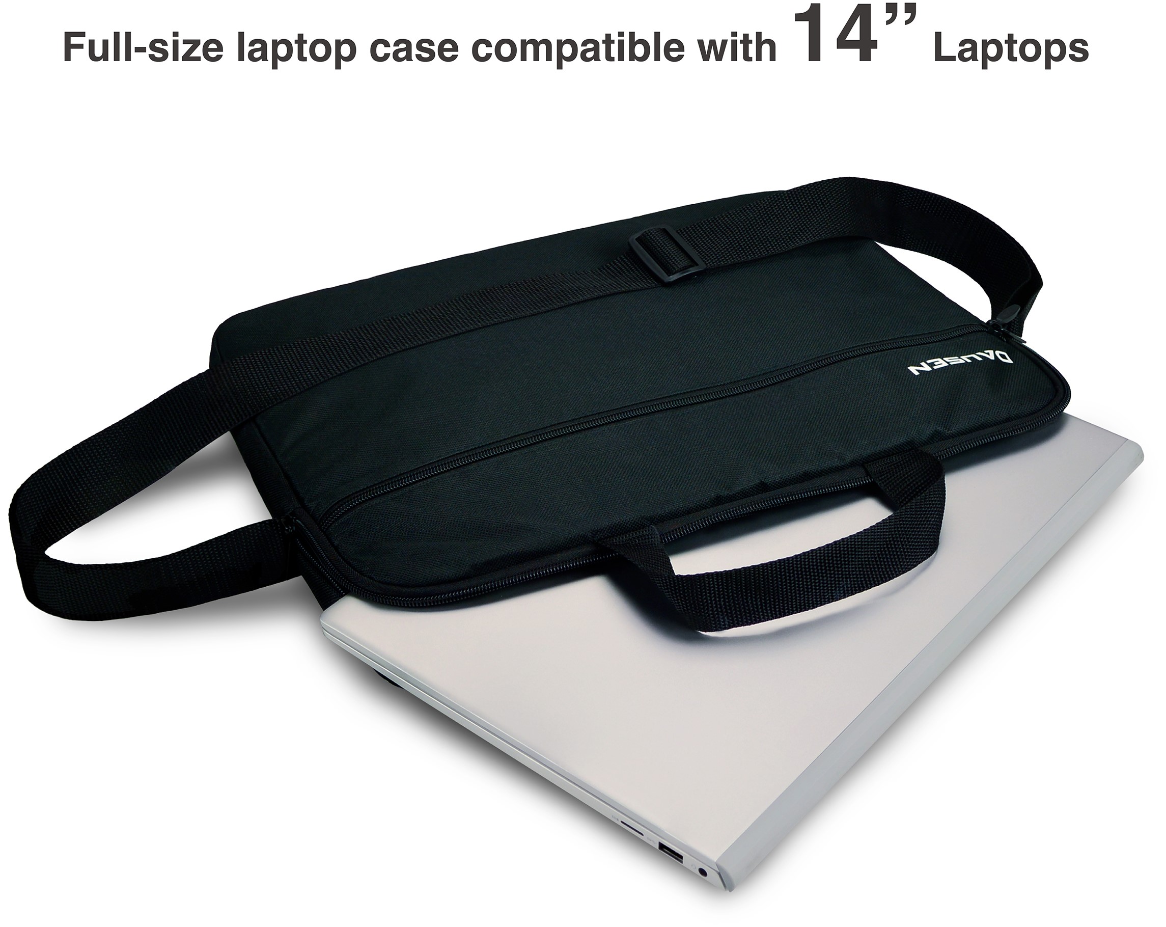 13-14" Dausen Traveller Topload Laptop Bag (Black) תיק – תמונה 6