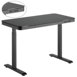 Black 120x60 Smart Adjustable LUMI Electric Table
