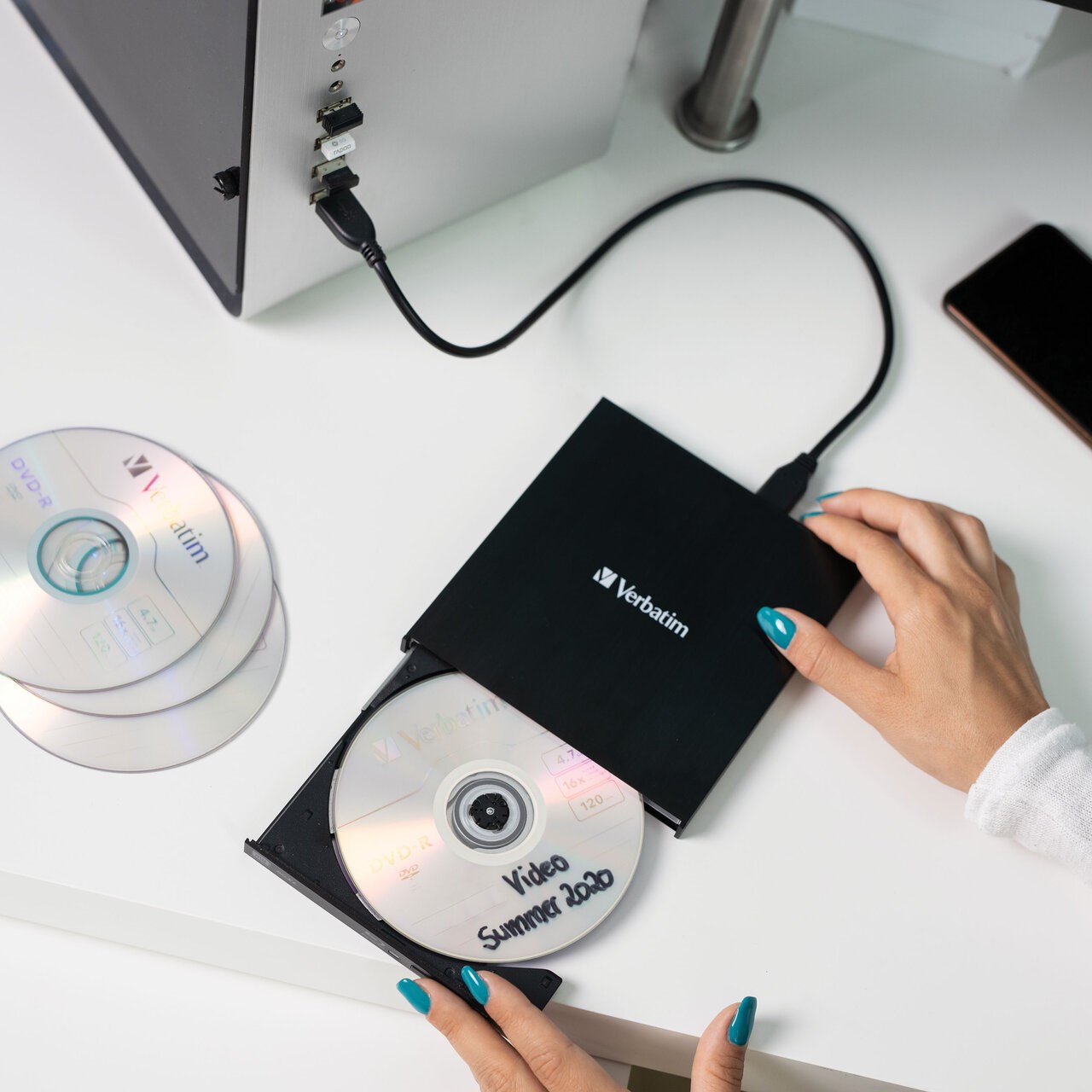 VERBATIM External Slimline CD/DVD Writer – תמונה 5