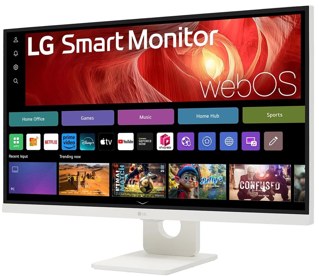 LG 32" USB-C/4K/SMART/32U721SA-W/HDMIx2/USBx2/WHTE – תמונה 6