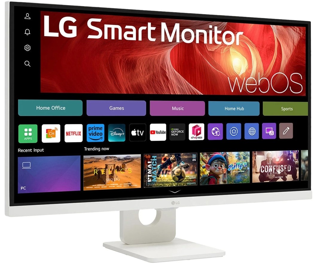 LG 32" USB-C/4K/SMART/32U721SA-W/HDMIx2/USBx2/WHTE – תמונה 7