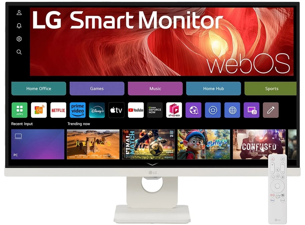 LG 32" USB-C/4K/SMART/32U721SA-W/HDMIx2/USBx2/WHTE – תמונה 2
