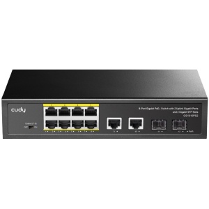 SWITCH 8-PORT Gigabit PoE+ 2GbE 2GbSFP GS1010PS2 Cudy