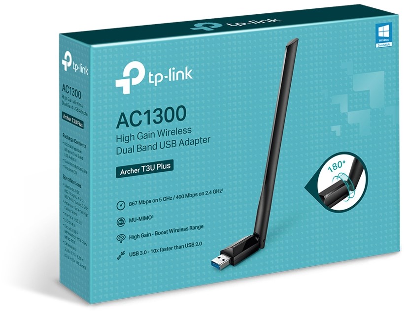 WIRELESS USB ARCHER T3U-PLUS AC1300 TP-LINK – תמונה 3