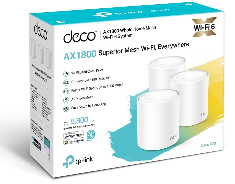 ACCESS POINT DECO X20 AX1800 MESH 3-PACK TP-LINK – תמונה 3