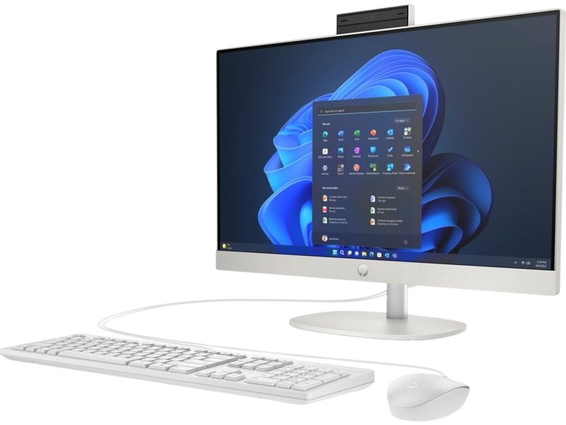 HP AIO ProOne 240 G10 24" FHD i5-1334U/16GB (1X16)/512SSD/DOS/WIFI/ WHITE/3Y – תמונה 3