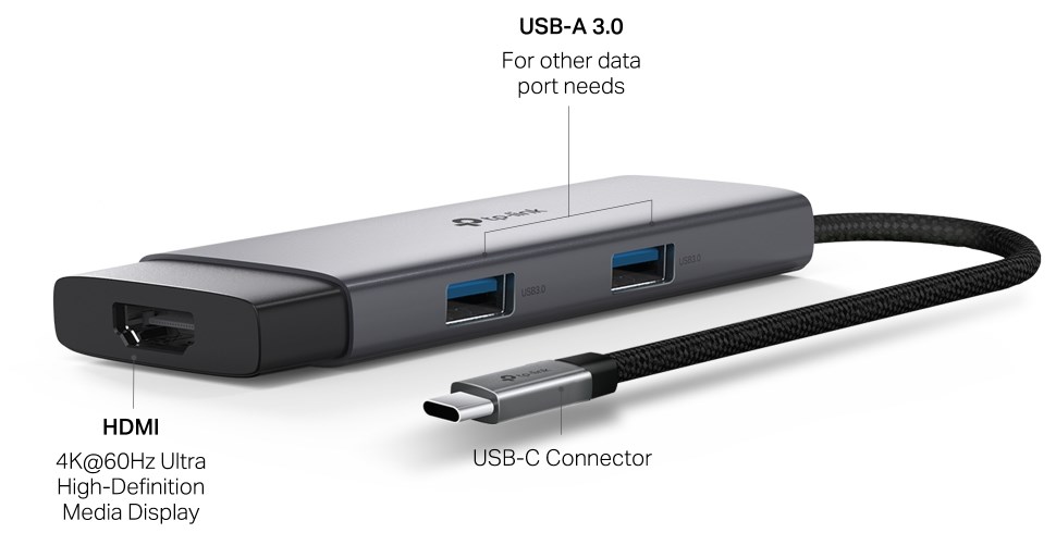 TP-Link UH5020C 5-in-1 1XHDMI 1XUSB-C PD 1XUSB-A – תמונה 9