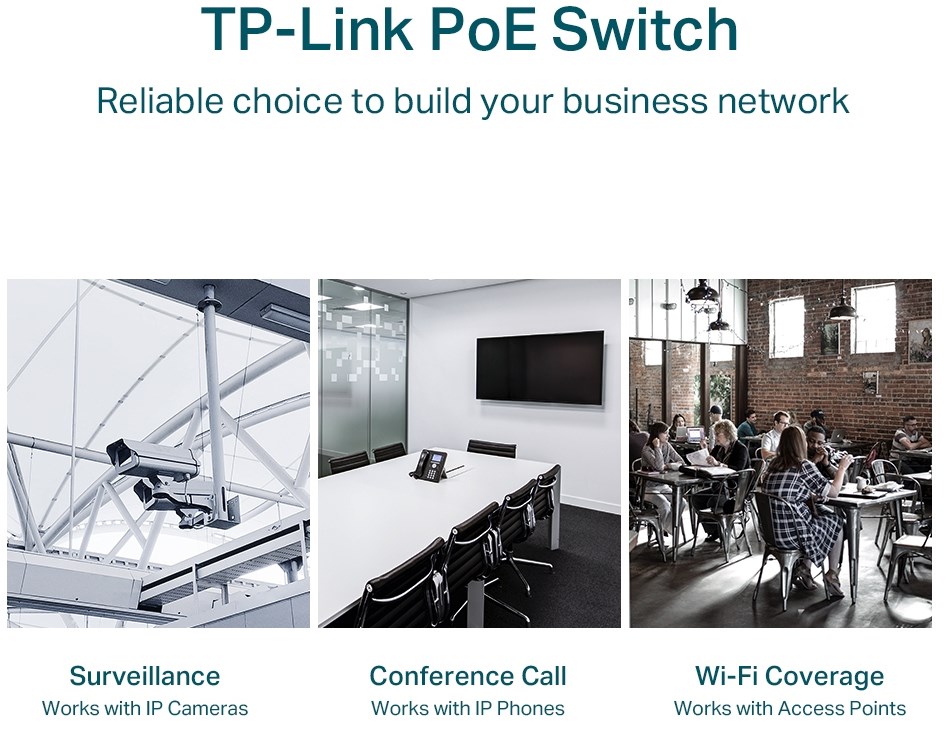 SWITCH 28-PORT GIGA EASY SMART WITH 24-PORT POE+ 250W TP-LINK – תמונה 4