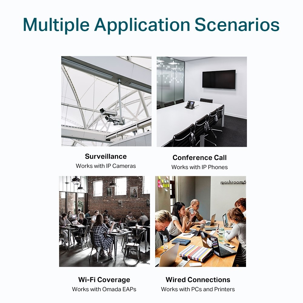 SWITCH 18-PORT GIGA EASY SMART WITH 16-PORT POE+ 250W 2SFP TP-LINK – תמונה 3