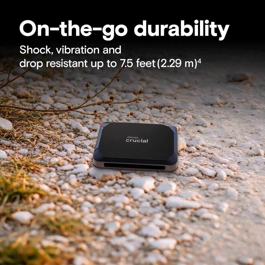 EXTERNAL SSD X9 1TB PORTABLE USB3.2 TYPE-C CRUCIAL – תמונה 3