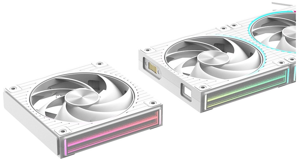 ZALMAN ZM-DF120 A3 WHITE 120mm Daisy Chain Fan, PWM, 3Pack – תמונה 3