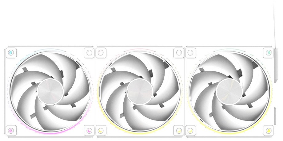 ZALMAN ZM-DF120 A3 WHITE 120mm Daisy Chain Fan, PWM, 3Pack – תמונה 4