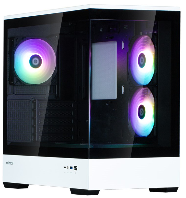 ZALMAN P30 BW mATX Mini Tower PC Case, ARGB Fanx3 (GA)