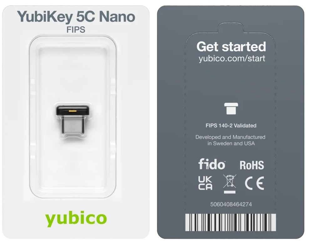 Yubico - YubiKey 5C Nano FIPS – תמונה 4
