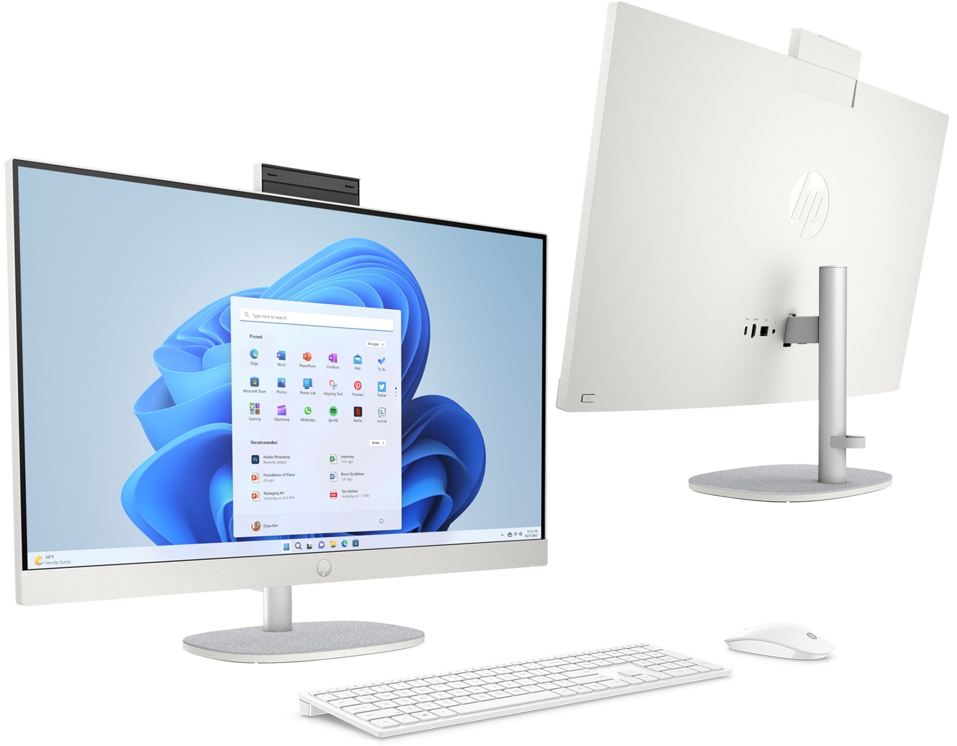 HP AIO 27 FHD i5-1355U/16GB (2x8GB)/512SSD/DOS/WHITE/3Y – תמונה 6