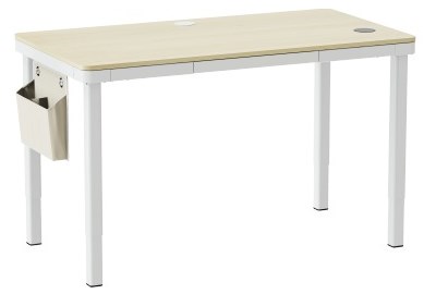 White 160x80 Four-Leg Dual-Motor Sit-Stand Desk with Drawer & Wireless Charger COPY – תמונה 2