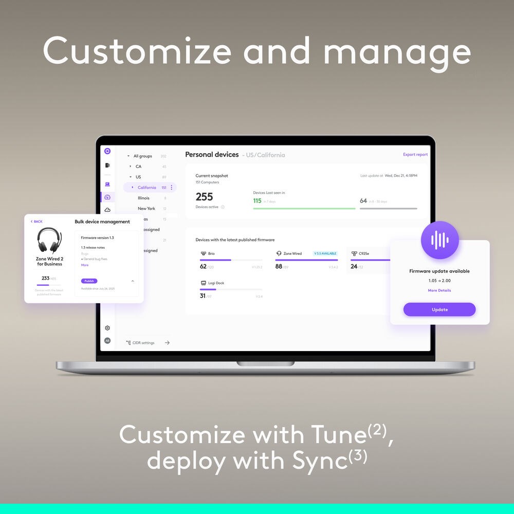 Logitech USB Headset Zone Wired 2 for Business (Teams version)-GRAPHITE – תמונה 6