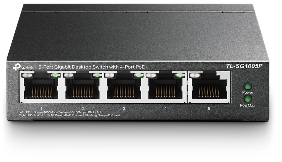 SWITCH 5-PORT GIGA WITH 4PORT POE+ 58W TP-LINK – תמונה 2