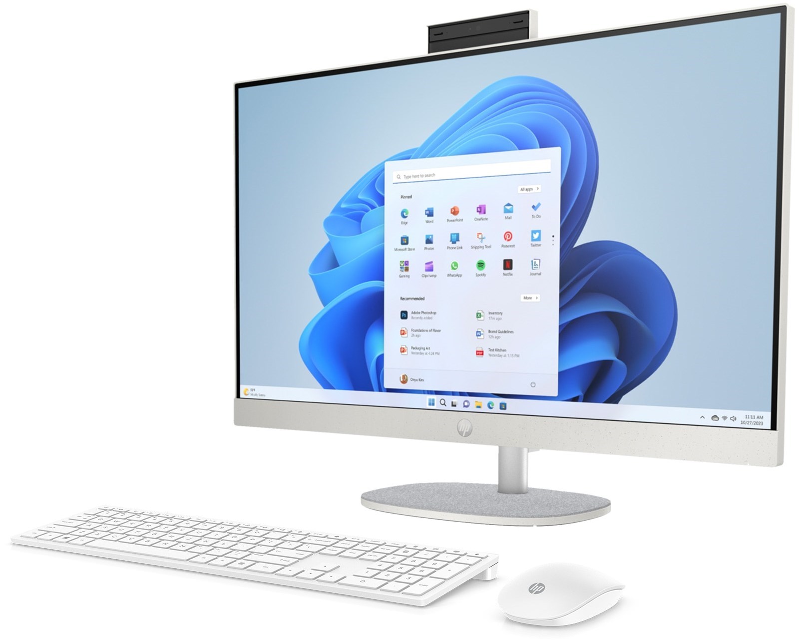 HP AIO 27 FHD Ultra5-125U/16GB (2x8GB)/512SSD/DOS/WHITE/3Y – תמונה 4