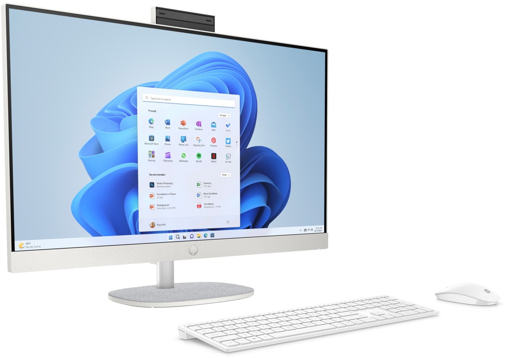 HP AIO 27 FHD Ultra5-125U/16GB (2x8GB)/512SSD/DOS/WHITE/3Y – תמונה 5