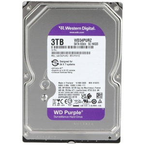 WD PURPLE 3TB 256MB SATA III 6GB/s 34PURZ