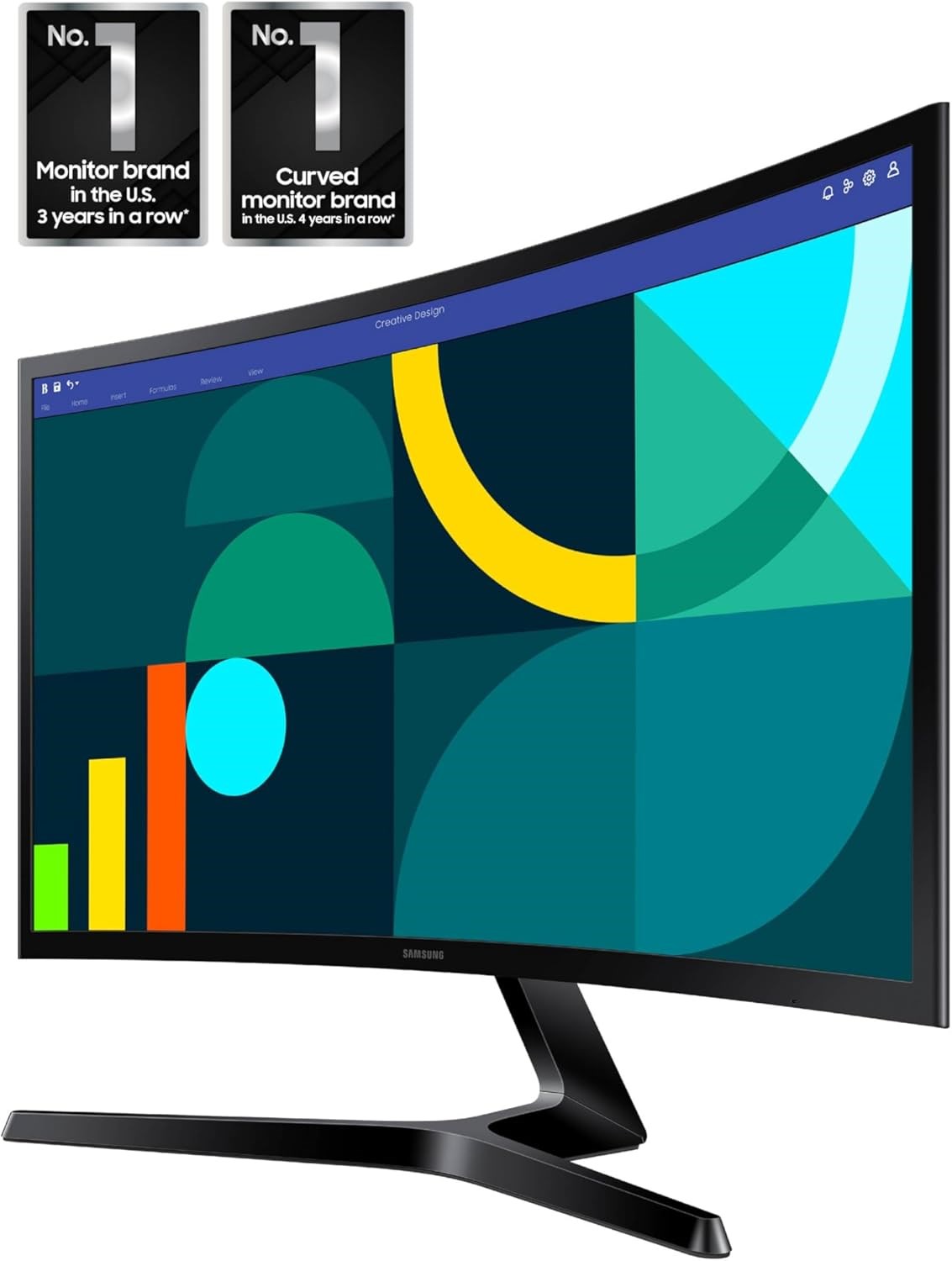 SAMSUNG 24" Essential S3 FHD Curved Gaming 100Hz/D-Sub/HDMI – תמונה 13