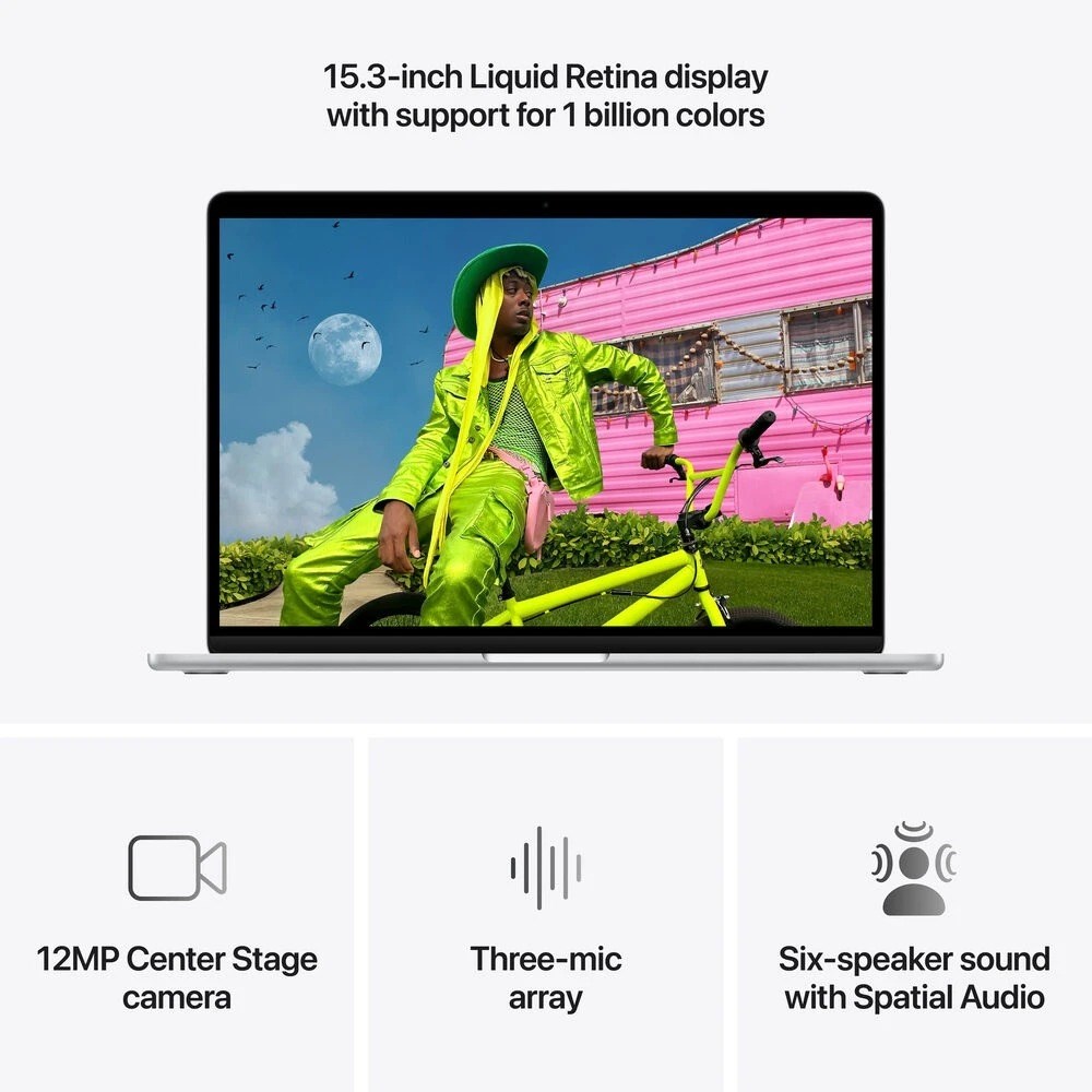 Apple MacBook Air 15 M5 10-Core/16GB/512GB/10-Core GPU/Silver/1Y – תמונה 3