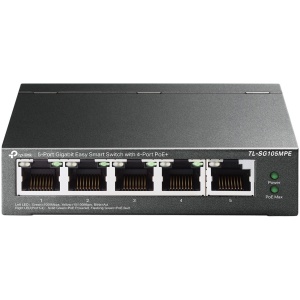SWITCH 5-PORT GIGA EASY SMART WITH 4-PORT POE+ 120W TP-LINK